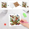 Butterfly Flower 5D DIY Partial Special Shaped Drill Diamond Painting With Frame Kit 17.2x17.2cm