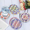 (US Only)6PCS Acrylic Special Shape Diamond Painting Art Coaster Kit Washable with Holder