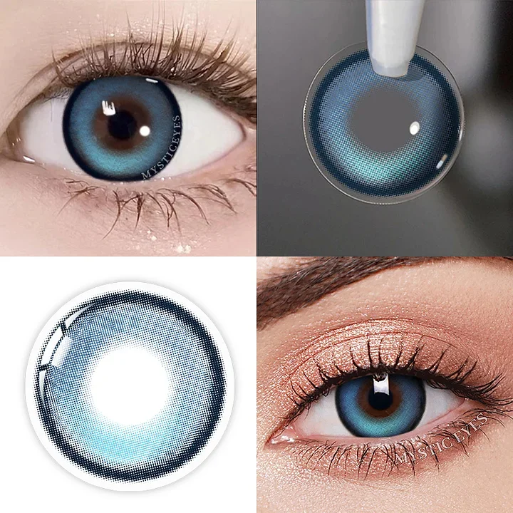 【PRESCRIPTION】BUBBLE Blue Color Contact Lenses