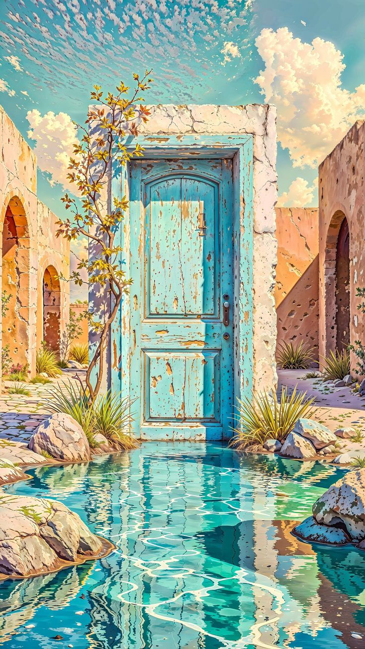 Partial AB Drill - Fantasy Landscape  - Full Round Drill Diamond Painting40*70CM(Canvas)