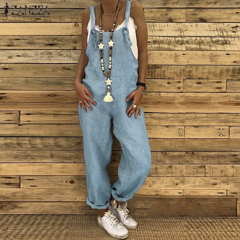 Jumpsuits women rompers 2021 robes hot style fashion leisure loose condole belt suspenders big yards vestido de mujer CKN1119