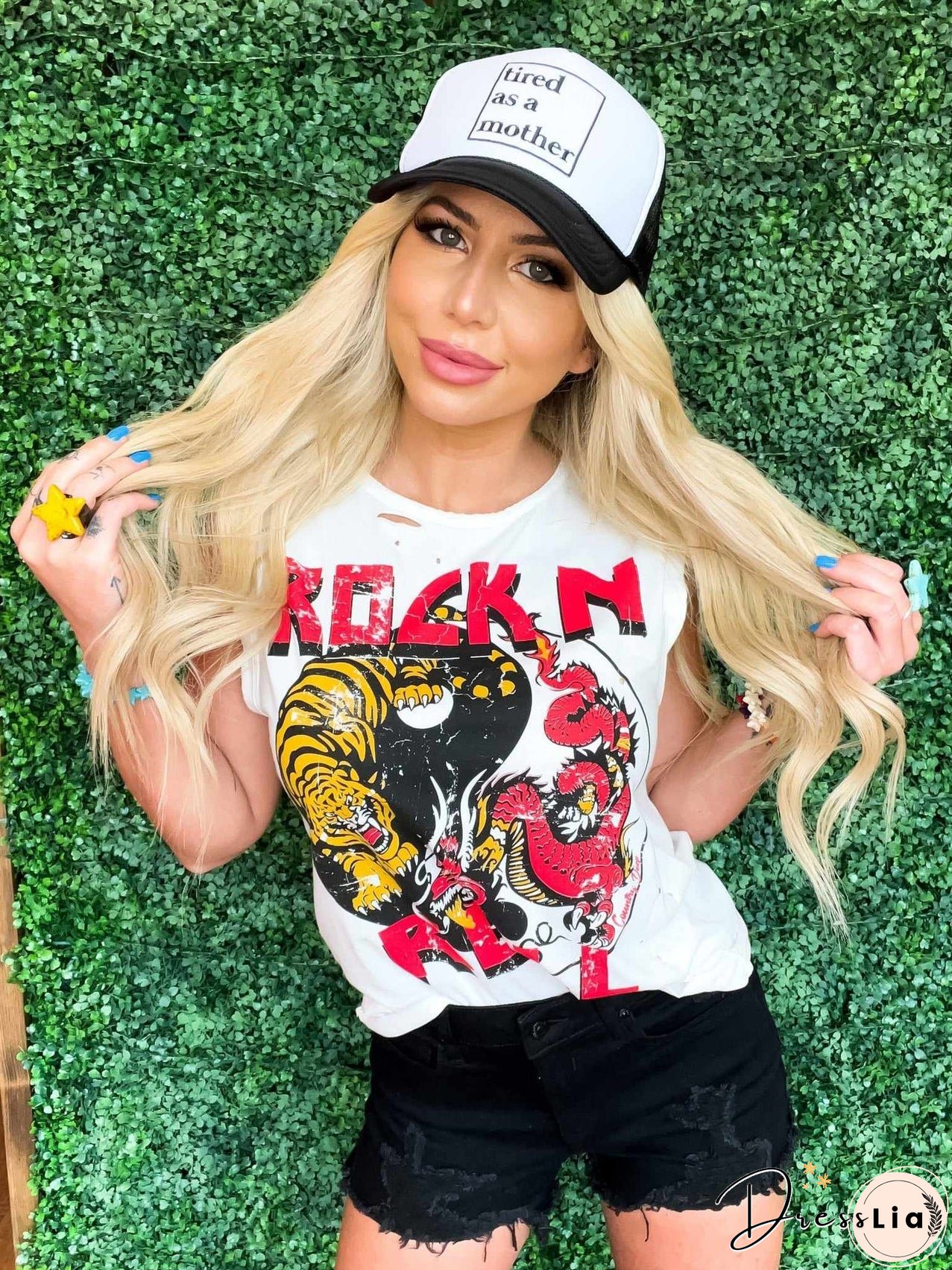Rock N Roll Distressed Tank