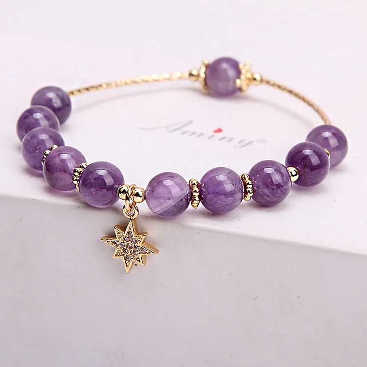 Natural Purple Crystal Bracelet KERENTILA