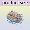 (US Local)Flower Diamond Painting Kit Square Pill Box Portable Medicine Storage Box