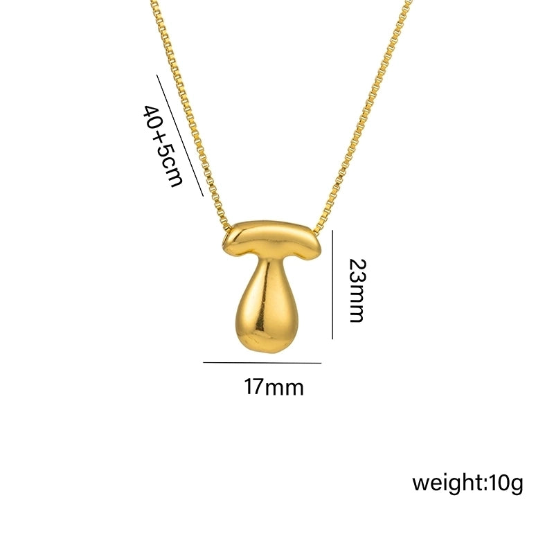 Hip-Hop Minimalist Letter Titanium Steel 18K Gold Plated Plating Pendant Necklace