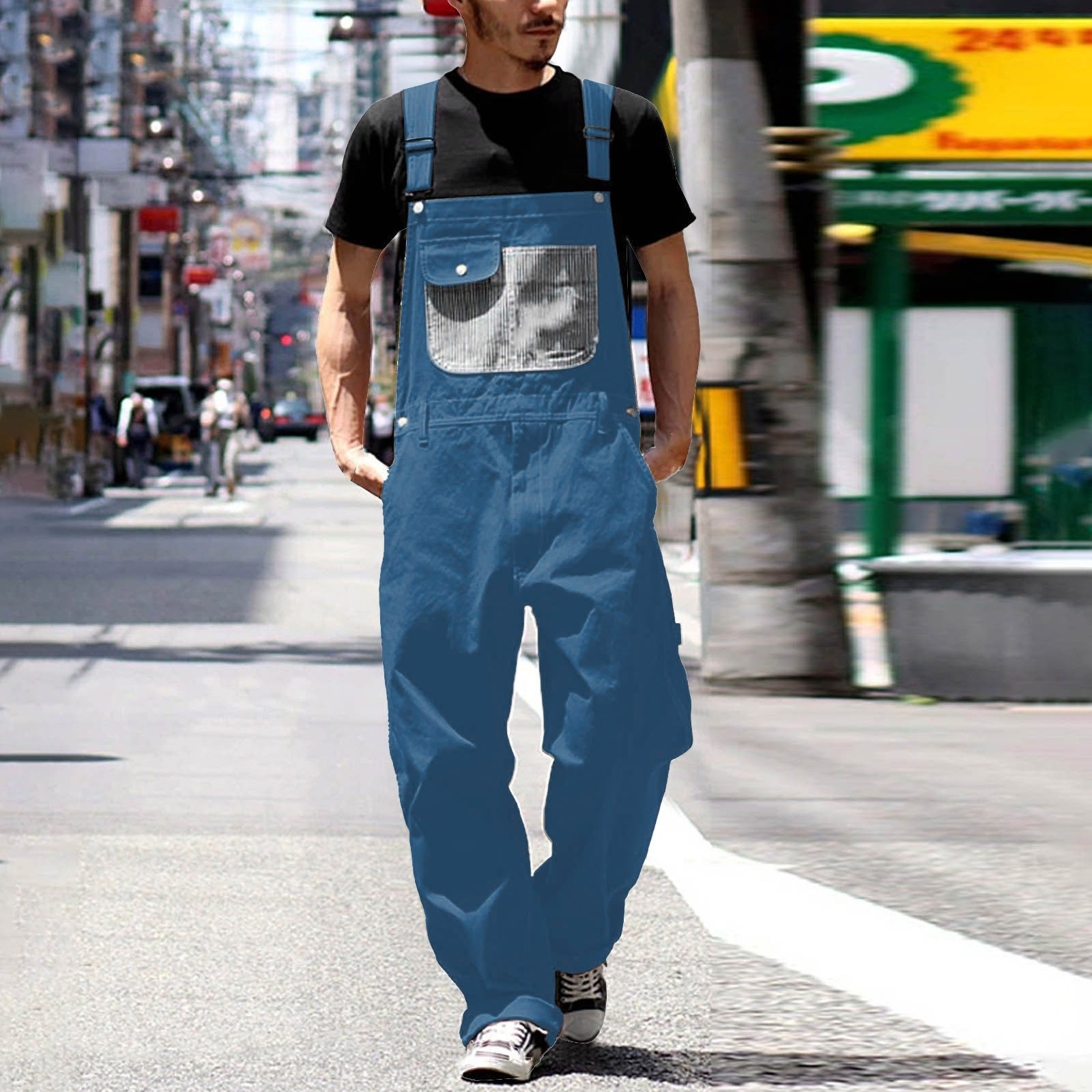Casual Outfits – Men's Denim Overalls Casual Loose Bib Overalls Adjustable Suspenders Fashion Men Jeans Jumpsuits Streetwear Plus Size Jumpsuit | Yourtouchlock