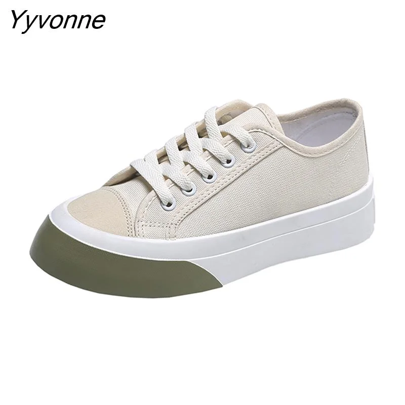 Yyvonne New Canvas Shoes Women's Spring New Fashion Trends All-match Skateboard Shoes Low-Top Classic Black Sneakers Pink Floral