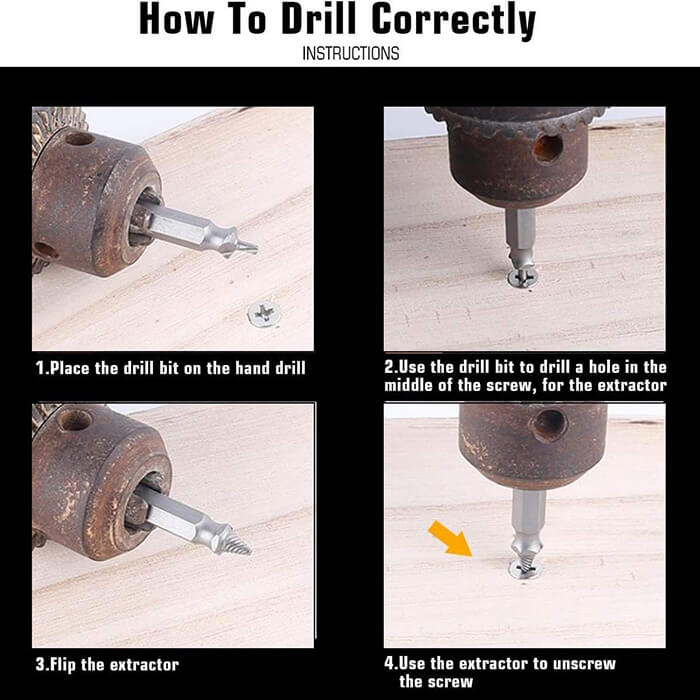 Damaged Screw & Bolt Extractors Remove Rusted Screws with Ease
