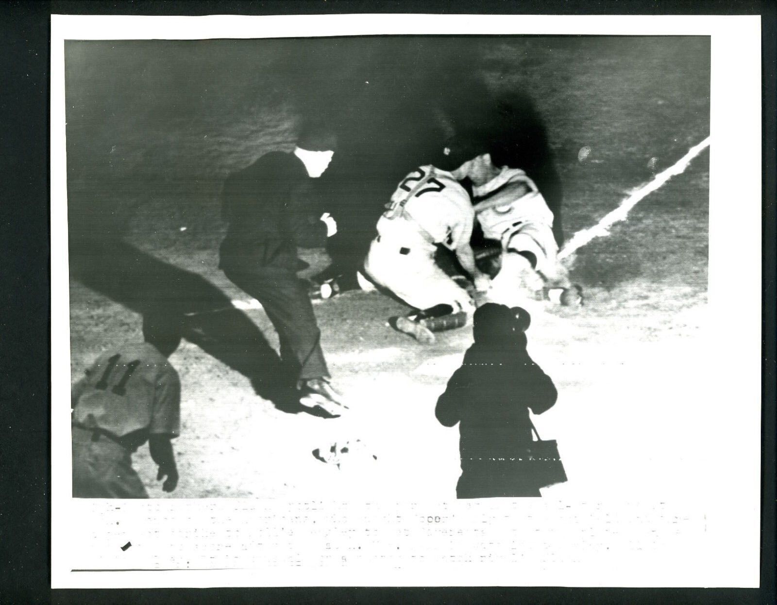 Phil Cavarretta & Rollie Hemsley 1944 All Star Game Press Photo Poster painting Cubs NY Yankees