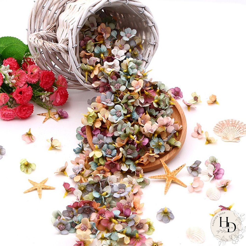 50/100pcs Multicolor Daisy Flower Head Mini Silk Artificial Flower For Wedding Engagement Party Home Decor DIY Garland Headdress