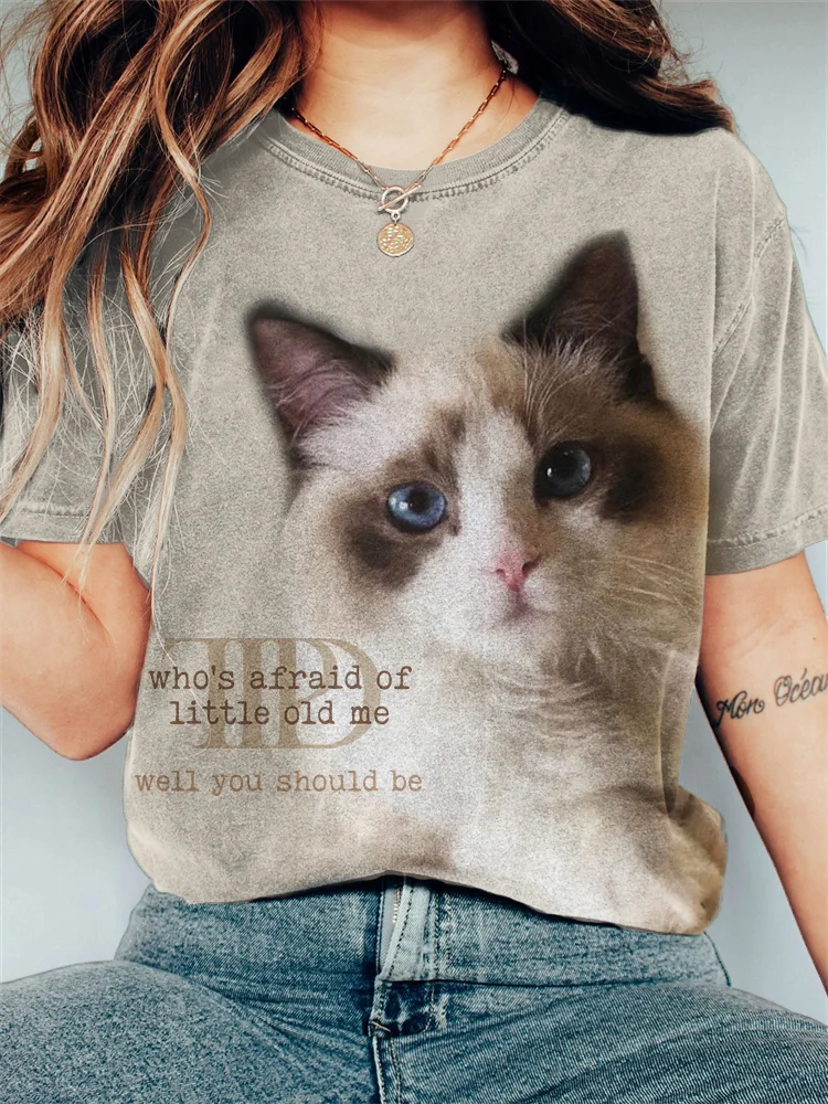 Who's Afraid You Should Be Cat Benjamin Vintage T Shirt