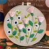 Last Day 70% OFF - Perfect Gift - Embroidery  Hoop Flower Kit for Beginner