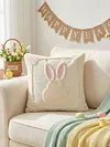 Easter Bunny Accent Pillowcase Cushion Cover for Sofa Bed Living Room Home Decor