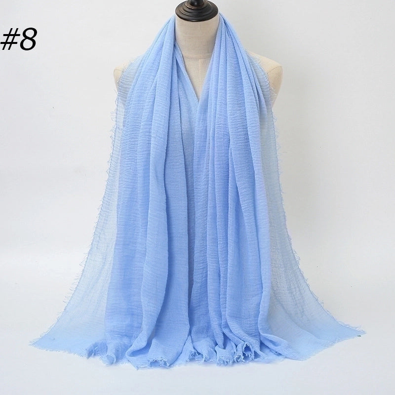 20 Pieces Fashion Solid Color Cotton Pashmina Scarves