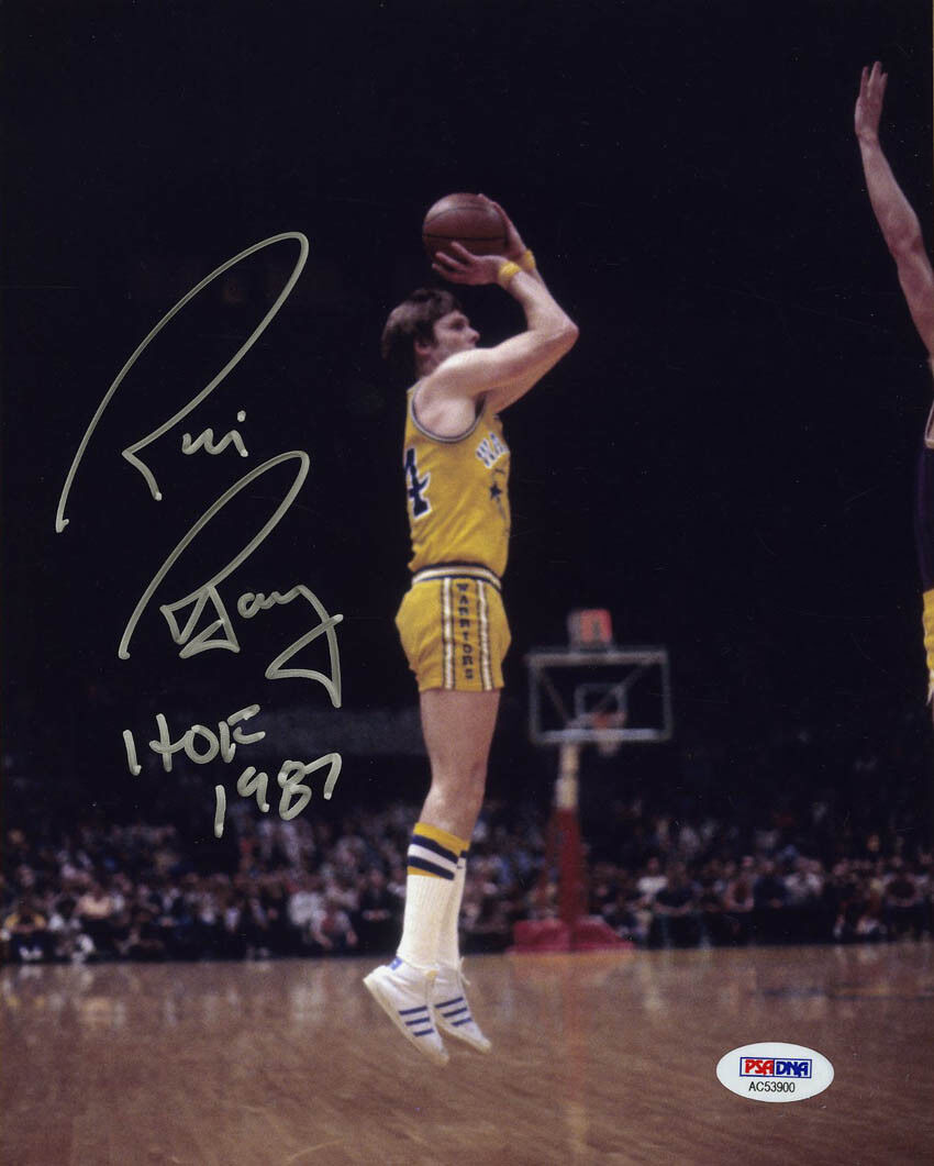 Rick Barry SIGNED 8x10 Photo Poster painting +HOF 1987 Golden State Warriors PSA/DNA AUTOGRAPHED