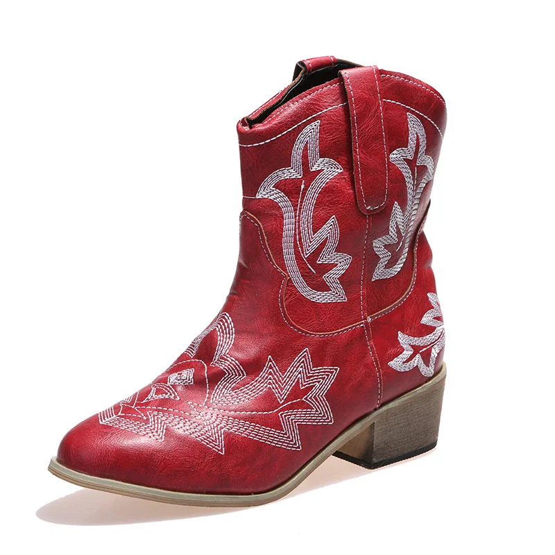 Womens Amelia Snip Toe Western Cowboy Boots