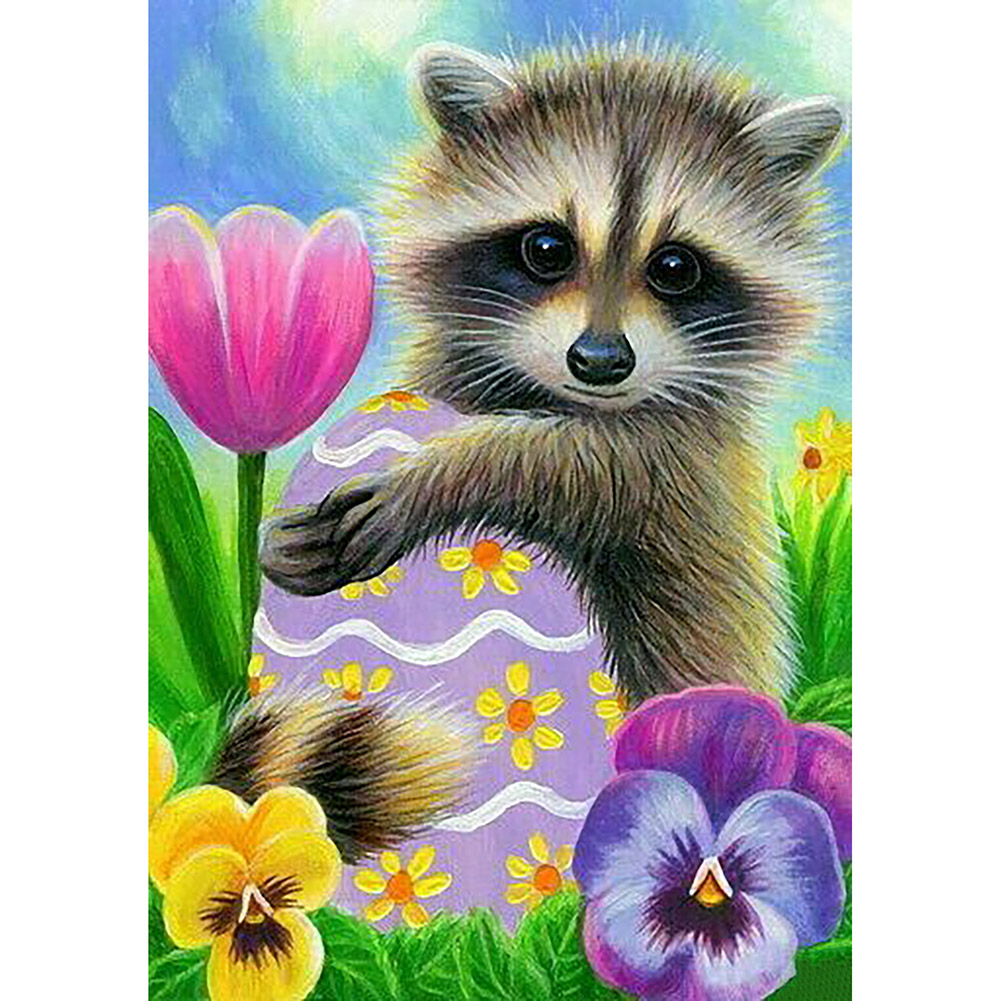 

Racoon Holding Egg - Round Drill Diamond Painting - 30*40CM, 501 Original