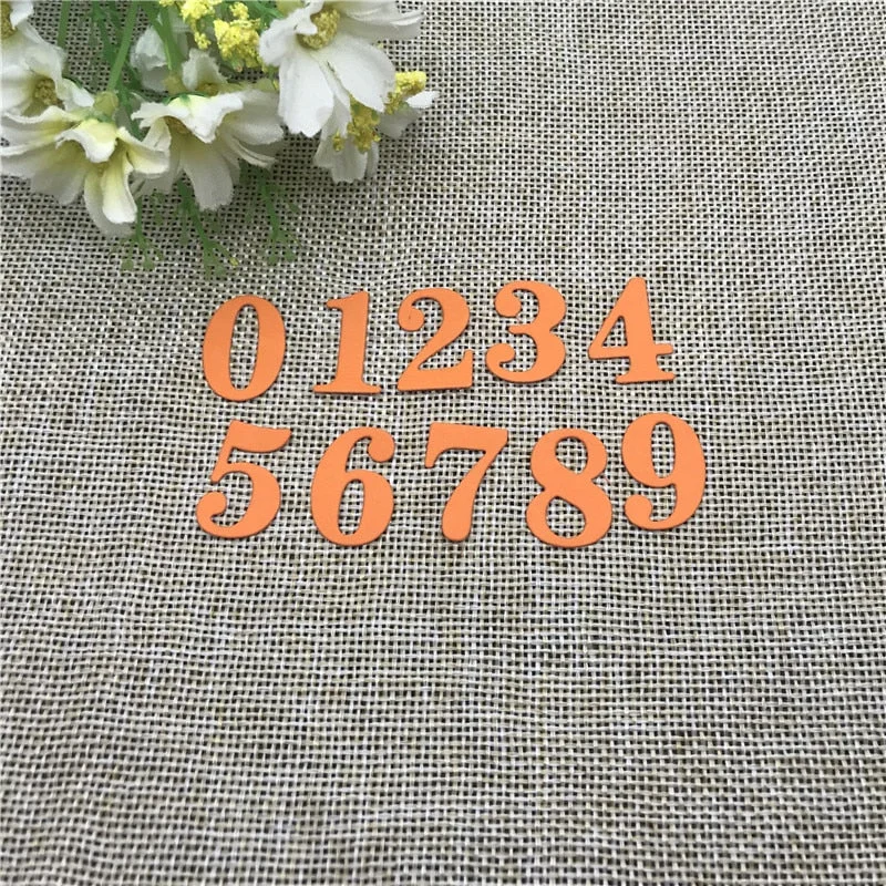 1 Set 0-9 Numbers words Metal Cutting Dies Stencils For DIY Scrapbooking Decorative Embossing Handcraft Die Cutting Template