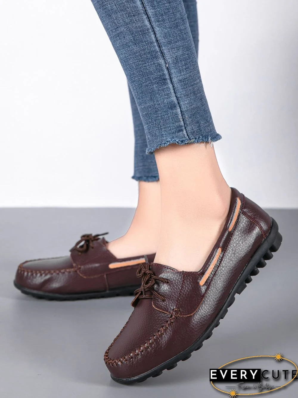 Retro Casual Simple Lace-up Flat Shoes