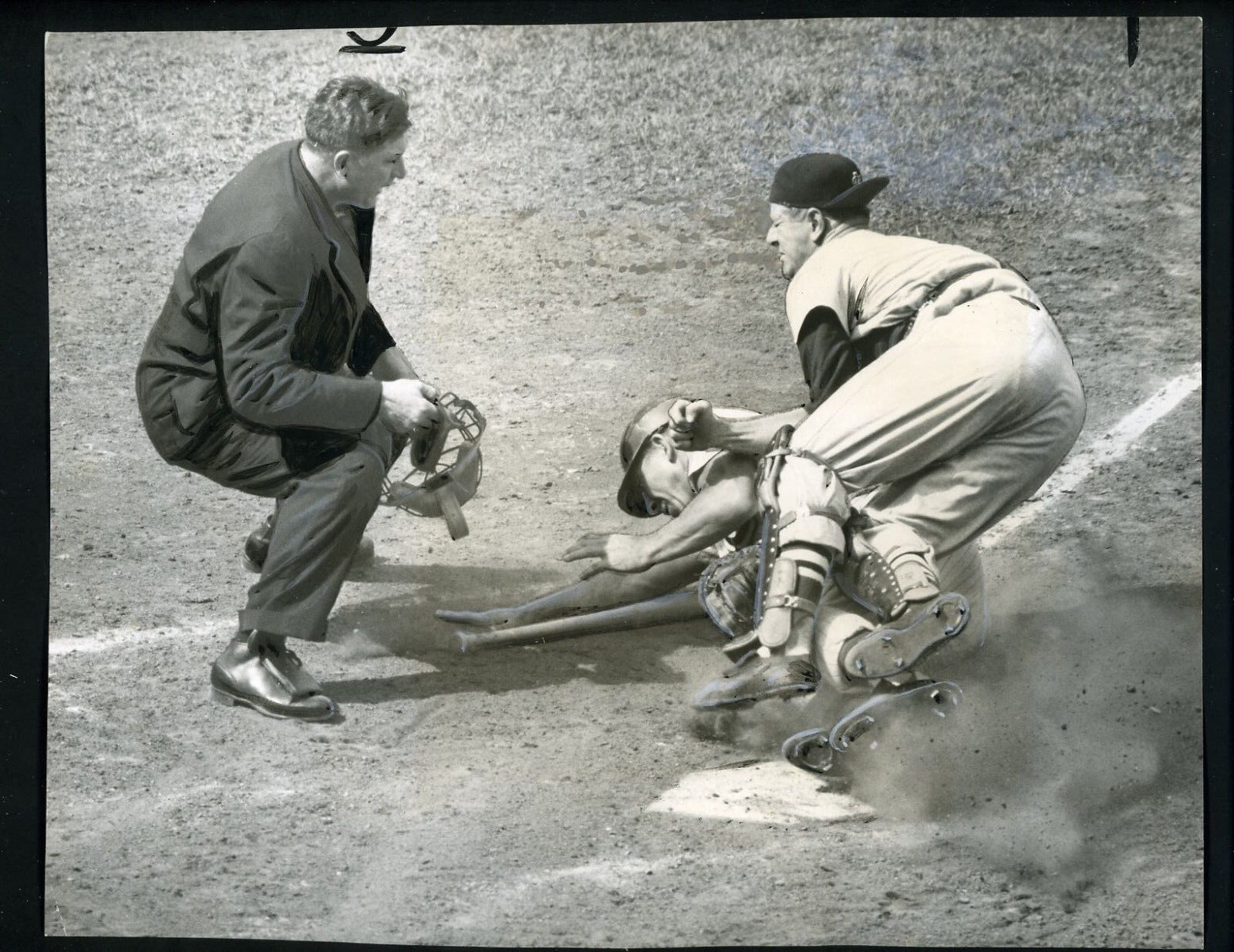 Gene Green Walt Moryn Ken Burkhart 1958 Press Photo Poster painting St. Louis Cardinals Cubs