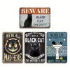 4pcs - Whimsy Black Cat- Vintage Metal Signs(8*12Inch/12*16Inch)