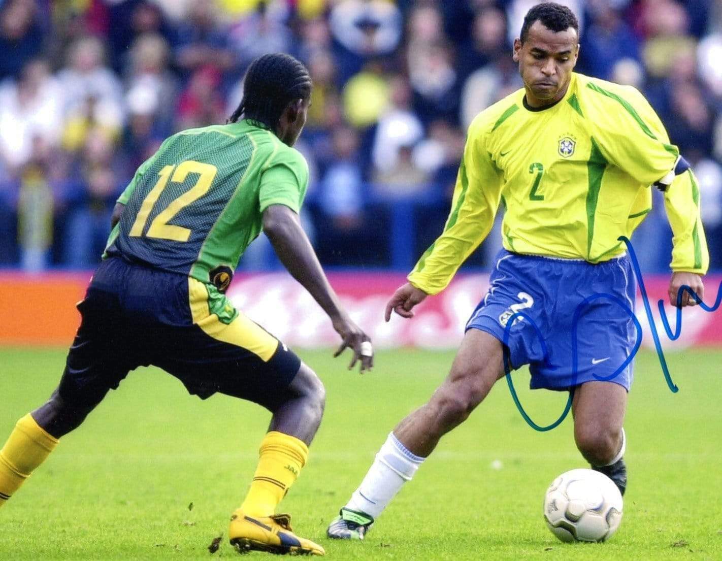 SOCCER Cafu BRAZIL NATIONAL TEAM autograph, signed Photo Poster painting