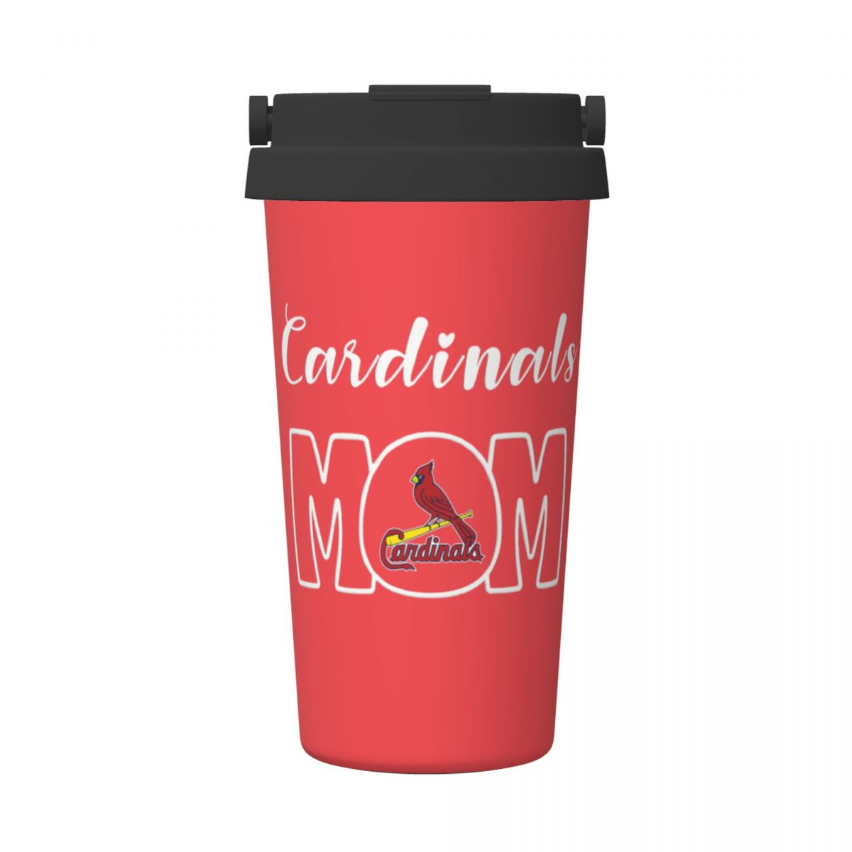 St. Louis Cardinals Mom 16oz Stainless Steel Tumbler with Flip Lid Portable Handle