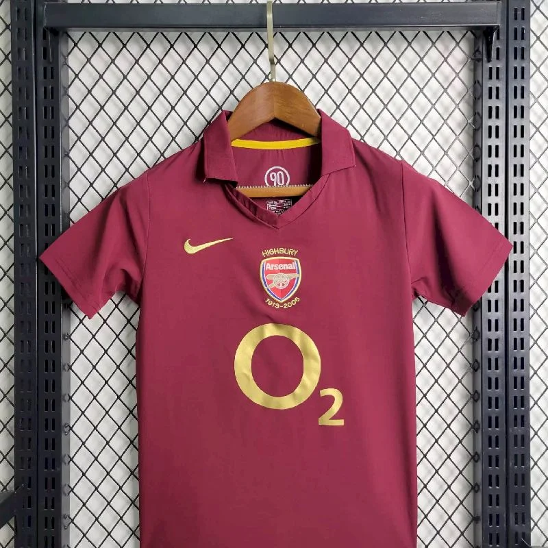 2005/2006 Retro Kids Size Arsenal Home Football Shirt 1:1 Thai Quality