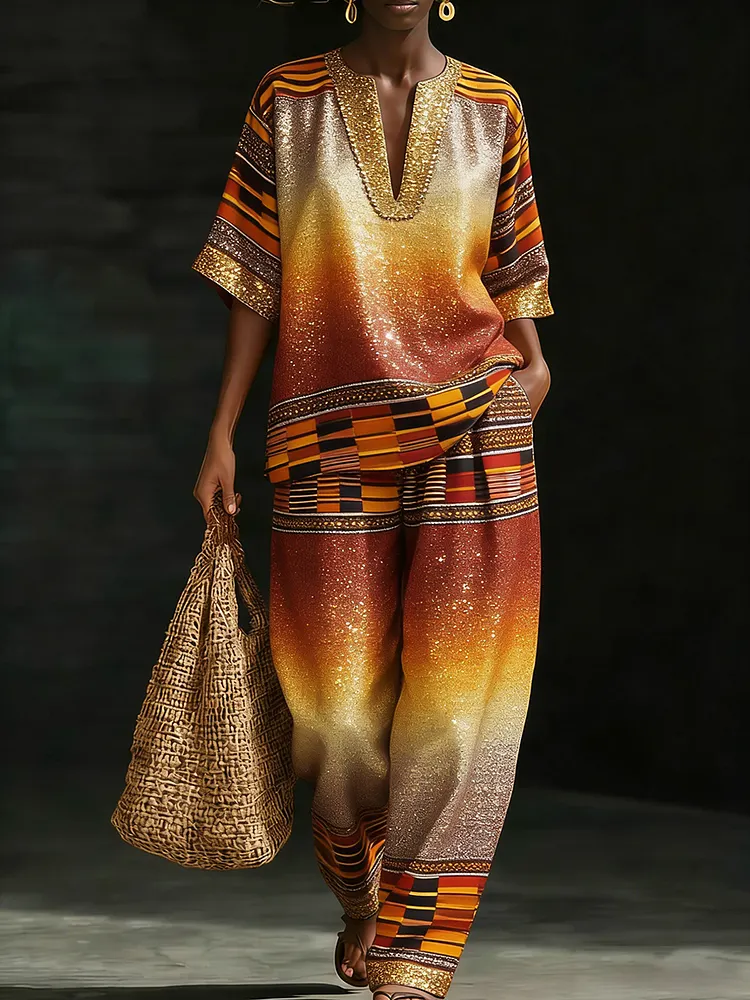 African Bohemian African Print Set