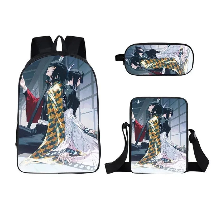 Buzzdaisy Demon Slayer Kimetsu no Yaiba Kamado Nezuko #13 3pcs Set School Bag Backpack Lunch Box Book Pencil Bags