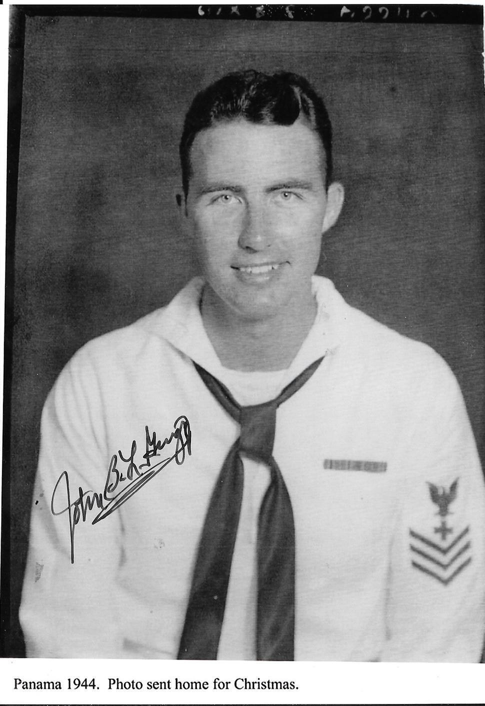 JOHN BEUFORD LAMAR GRIGG USS FRANKFORD & USS YMS 274 NAVY VETERAN SIGNED Photo Poster painting