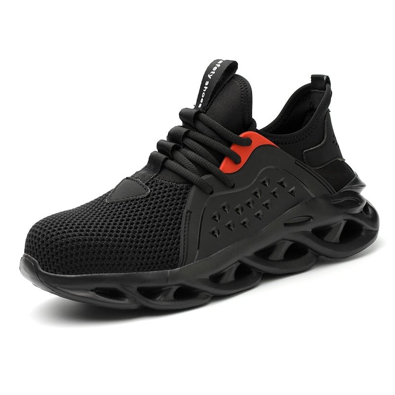 Work Safety Shoes For Men Summer Breathable Boots Working Steel Toe Anti-Smashing Construction Safety Work Sneakers Zapatos