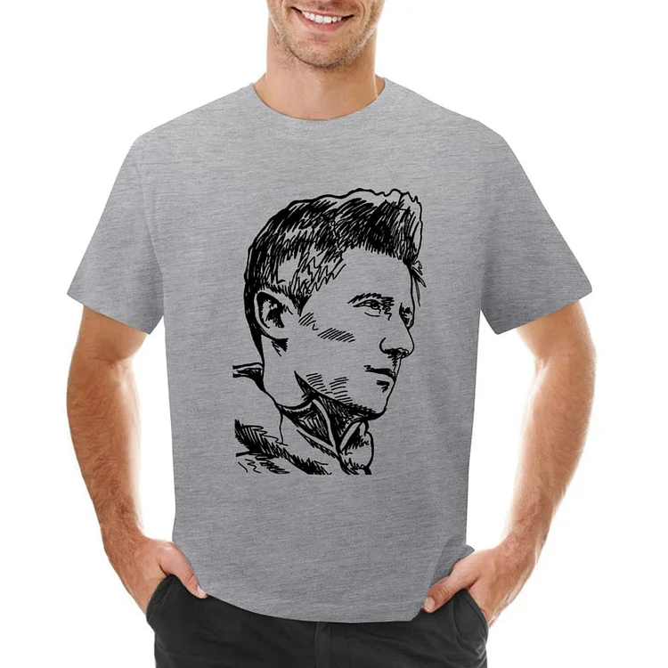 Robert Lewandowski Sketch Portrait Inspired T-shirt