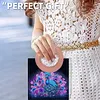Sac &agrave; main en peinture en diamant 5d en paon DIY avec poign&eacute;e ronde, kit de peinture en diamant, sac &agrave; peinture diamant pour femmes, voyages pour shopping occasionnel, usage quotidien
