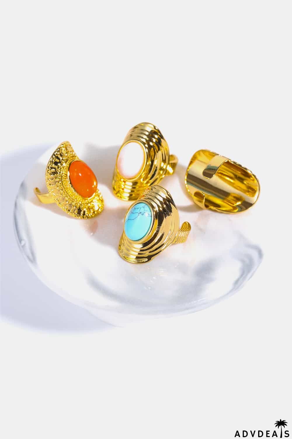 Natural Stone Copper Ring