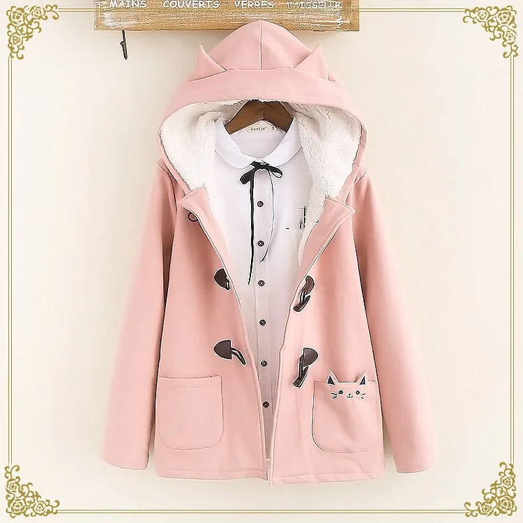 Cat Pocket Jacket - Gotamochi Kawaii Shop, Kawaii Clothes