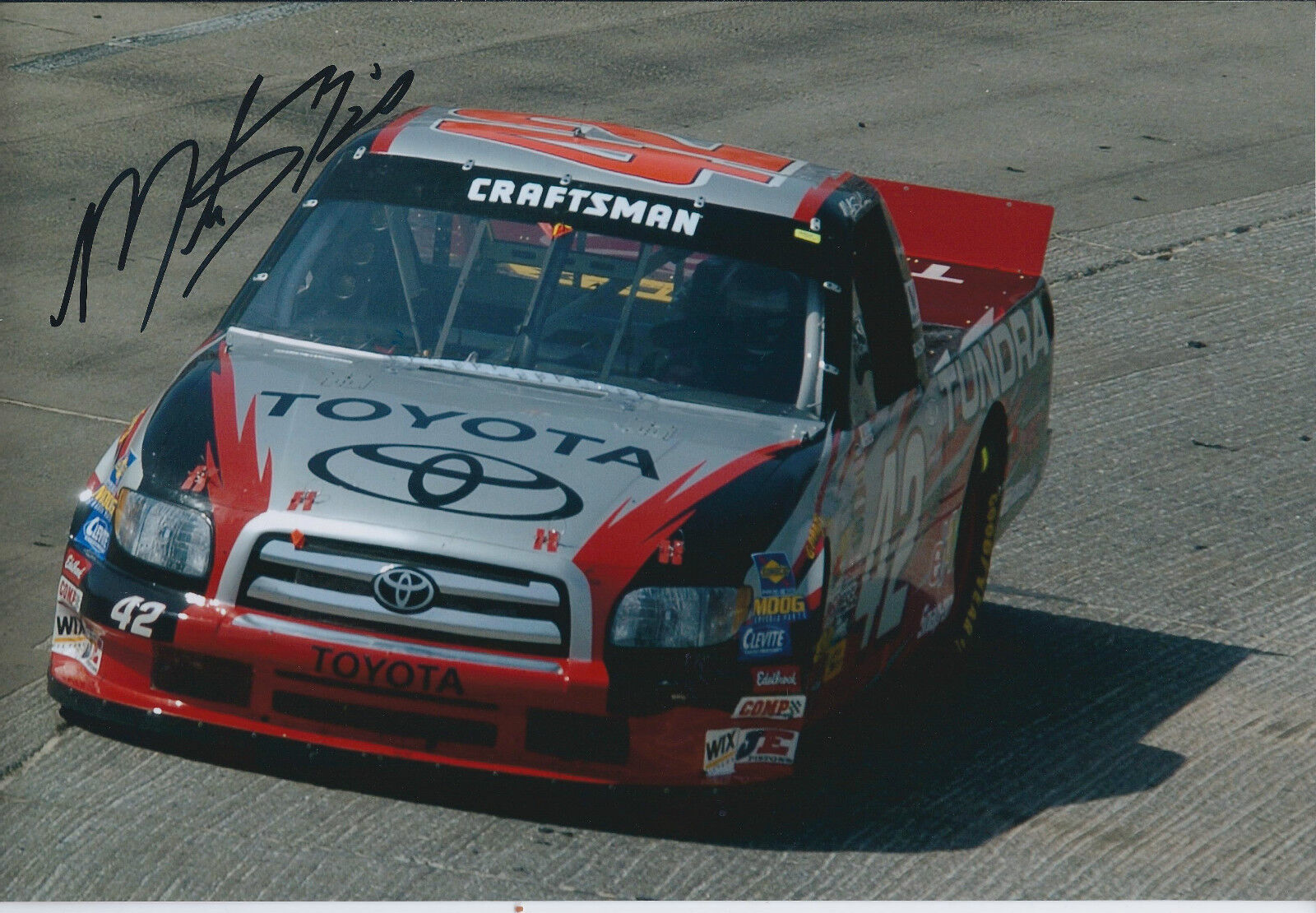 Mike SKINNER SIGNED NASCAR Truck Series 12x8 Photo Poster painting AFTAL COA Autograph