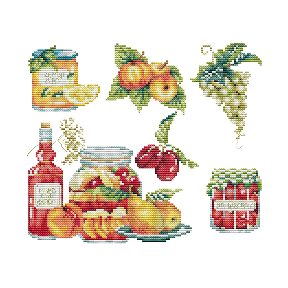 

Jam - 14CT Stamped Cross Stitch - 31*27CM, 501 Original