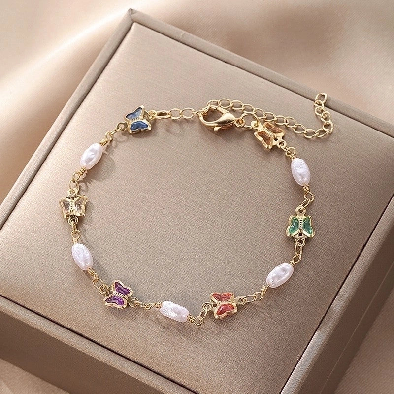 Cute Vintage Style Funny Devil’s Eye Heart Shape Butterfly Copper Plating Bracelets
