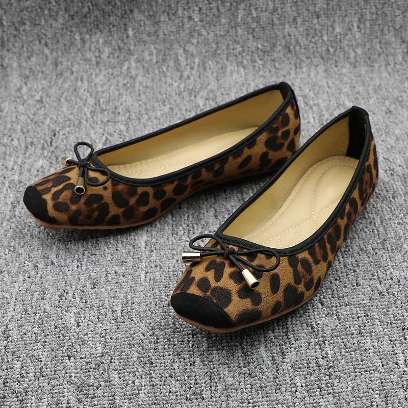 2020 Leopard Ballet Women Slip on Loafers Ladies Ballerina Platform Flats Comfortable Casual Flat Shoes