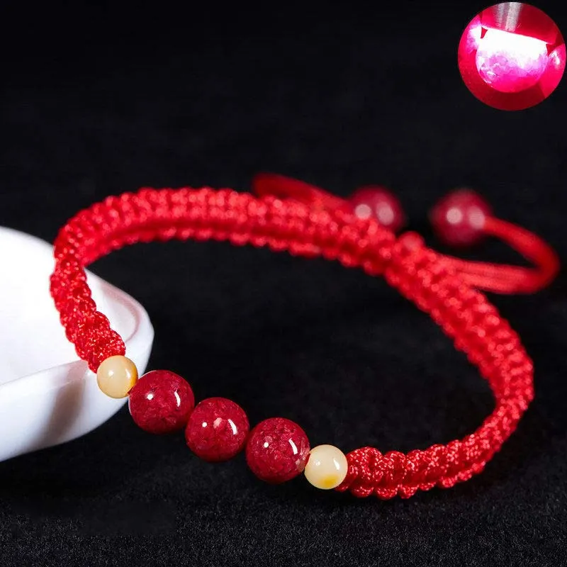 Cinnabar Blessing Red String Bracelet For Kids