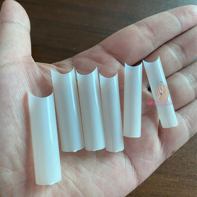 500pcs Flat Square XXL Long Acrylic Nail Tips Flatter Straight Non C Curve Half Cover False Nails Tip Manicure Tool-Nail Inspo