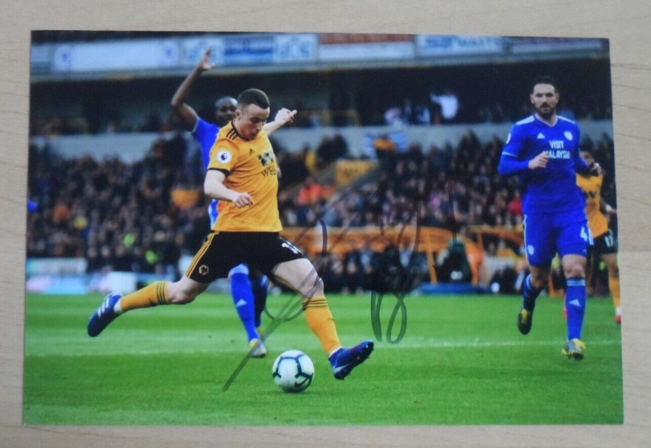 Diogo Jota Signed 6x4 Photo Poster painting Wolverhampton Wanderers Liverpool Autograph + COA