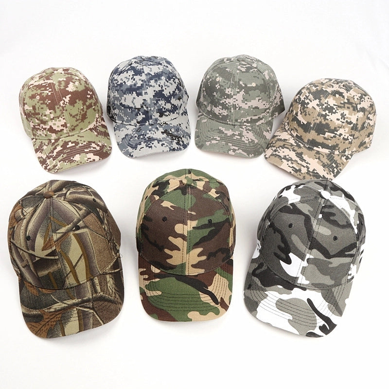 Baseball Cap Men’s Sun Hat Fishing Cap Outdoor CS Camouflage Sun Hat Military Training Sports Group Building Middle-aged Hat