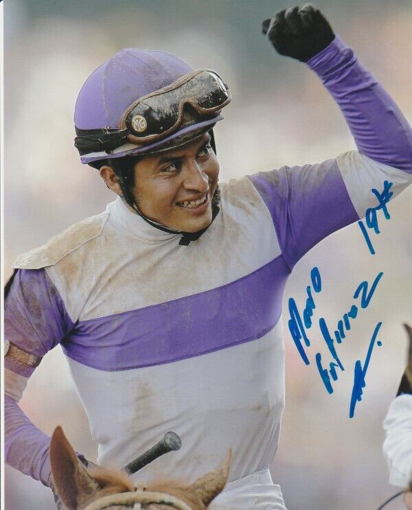 HORSE RACING JOCKEY MARIO GUTIERREZ SIGNED 8x10 Photo Poster painting #4 KENTUCKY DERBY PROOF