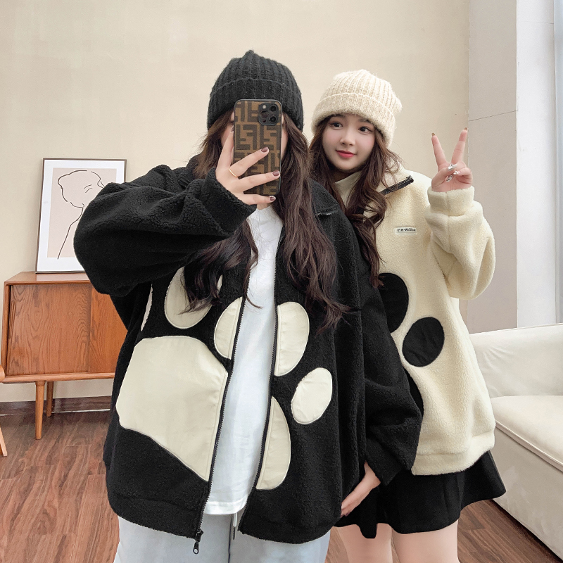 Plush Fleece High-Neck Winter Coat for Women - Warm & Cozy