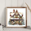 Christmas Cabin-18CT Counted Cross Stitch 35*35cm/13.78*13.78in