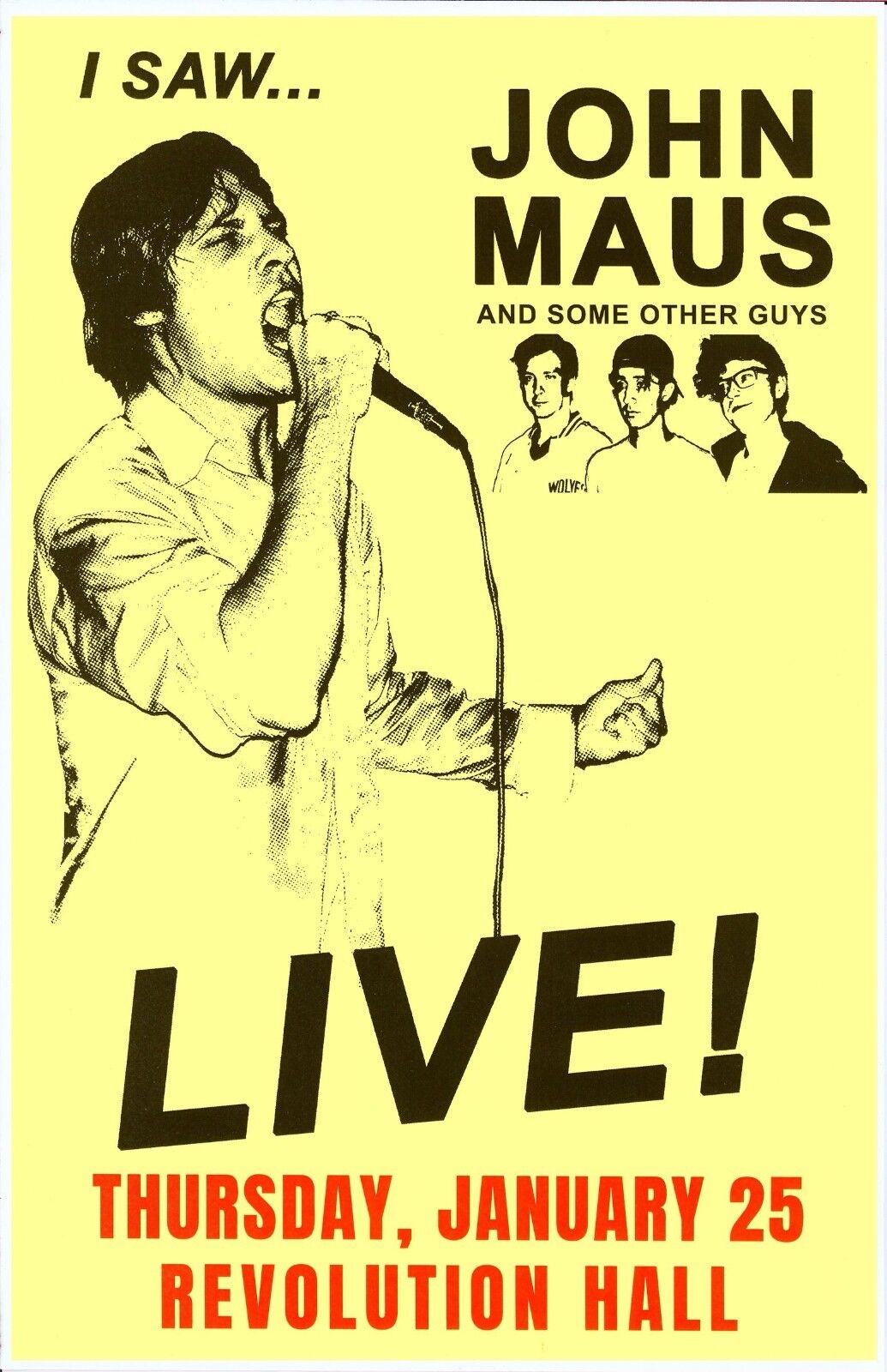 JOHN MAUS 2018 Gig POSTER Portland Oregon Concert