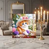 Framed Diamond Painting - Full Round Drill - Kitty (25x25cm)