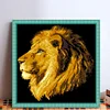 Lion - 9CT Partial Beaded Cross Stitch Kit(45x47cm)